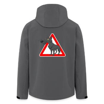 Wolf - Recycelte Männer Softshell-Jacke von Stanley/Stella - Anthrazit - Hinten - AI Model Male 185 light (185cm)