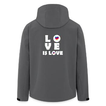 Revolution Gay Pride Lesbian CSD LGBT Homo Queer - Recycelte Männer Softshell-Jacke von Stanley/Stella - Anthrazit - Hinten - AI Model Male 185 light (185cm)
