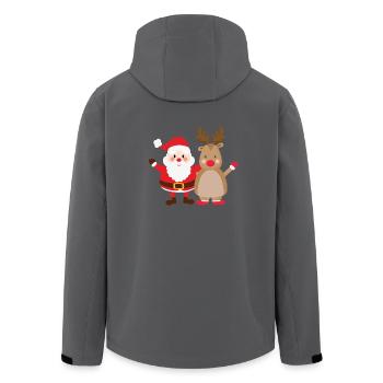 rudolph santa - Recycelte Männer Softshell-Jacke von Stanley/Stella - Anthrazit - Hinten - AI Model Male 185 light (185cm)