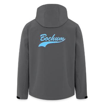 Bochum Retro Schriftzug - Recycelte Männer Softshell-Jacke von Stanley/Stella - Anthrazit - Hinten - AI Model Male 185 light (185cm)