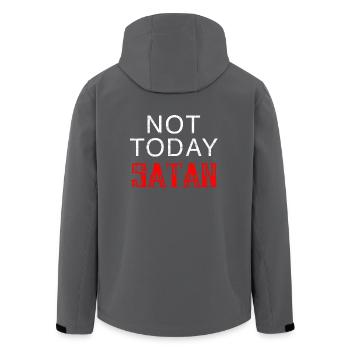 Heute nicht Satan!! - Recycelte Männer Softshell-Jacke von Stanley/Stella - Anthrazit - Hinten - AI Model Male 185 light (185cm)