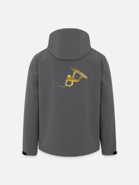 Wakeboarder Gold Wellen Geschenk - Recycelte Männer Softshell-Jacke von Stanley/Stella - Anthrazit