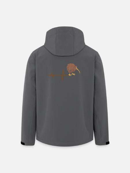 Heartbeat Kiwi NZ Neuseeland Geschenk - Recycelte Männer Softshell-Jacke von Stanley/Stella - Anthrazit
