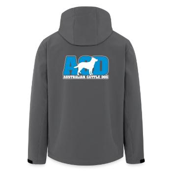 AUSTRALIAN CATTLE DOG ACD - Recycelte Männer Softshell-Jacke von Stanley/Stella - Anthrazit - Hinten - AI Model Male 185 light (185cm)