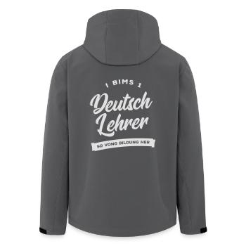 I bims 1 Deutsch Lehrer - Recycelte Männer Softshell-Jacke von Stanley/Stella - Anthrazit - Hinten - AI Model Male 185 light (185cm)
