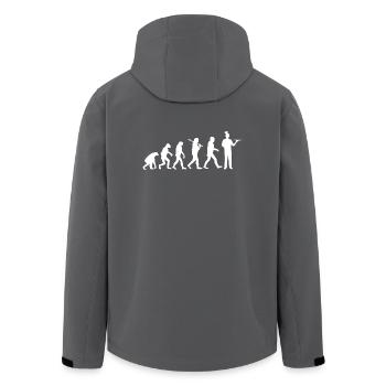 Evolution Geschenk Kellner Kellnerin Bar Barista - Recycelte Männer Softshell-Jacke von Stanley/Stella - Anthrazit - Hinten - AI Model Male 185 light (185cm)