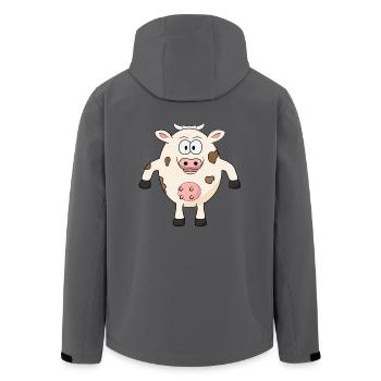 Fette Kuh - Recycelte Männer Softshell-Jacke von Stanley/Stella - Anthrazit - Hinten - AI Model Male 185 light (185cm)
