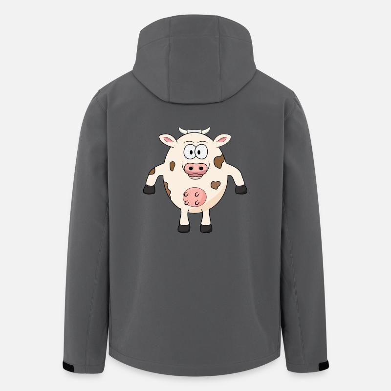 Fette Kuh - Recycelte Männer Softshell-Jacke von Stanley/Stella - Anthrazit
