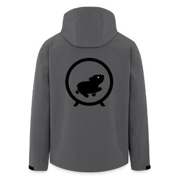 Hamster 9 to 5 burnout - Men’s Recycled Softshell Jacket by Stanley/Stella - anthracite - Back - AI Model Male 185 light (185cm)