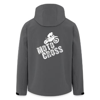 Motocross - Recycelte Männer Softshell-Jacke von Stanley/Stella - Anthrazit - Hinten - AI Model Male 185 light (185cm)