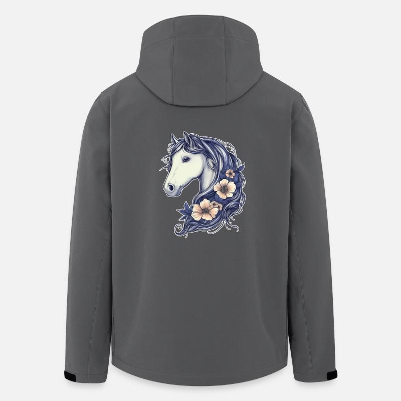 Cute Horse - Men’s Recycled Softshell Jacket by Stanley/Stella - anthracite