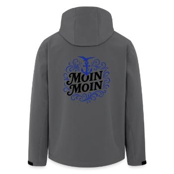Moin Moin Anker - Recycelte Männer Softshell-Jacke von Stanley/Stella - Anthrazit - Hinten - AI Model Male 185 light (185cm)