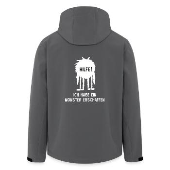 Hilfe! Ich habe ein Monster erschaffen - Recycelte Männer Softshell-Jacke von Stanley/Stella - Anthrazit - Hinten - AI Model Male 185 light (185cm)