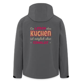 Ein Leben ohne Kuchen ist sinnlos Geschenk - Recycelte Männer Softshell-Jacke von Stanley/Stella - Anthrazit - Hinten - AI Model Male 185 light (185cm)