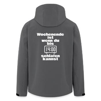 Wochenende - Recycelte Männer Softshell-Jacke von Stanley/Stella - Anthrazit - Hinten - AI Model Male 185 light (185cm)