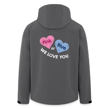 Pink or Blue: Geschlecht egal - für Schwangere - Recycelte Männer Softshell-Jacke von Stanley/Stella - Anthrazit - Hinten - AI Model Male 185 light (185cm)