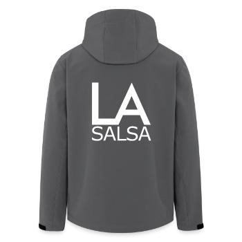 LA Salsa - Los Angeles Salsa - Salsa Danceshirt - Recycelte Männer Softshell-Jacke von Stanley/Stella - Anthrazit - Hinten - AI Model Male 185 light (185cm)