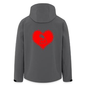 Ich liebe Kampfsport Sport Fitness Fit Herz Faust - Recycelte Männer Softshell-Jacke von Stanley/Stella - Anthrazit - Hinten - AI Model Male 185 light (185cm)