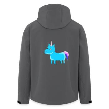 Einhorn Unicorn Himmelblau Geschenk Idee Schweif - Recycelte Männer Softshell-Jacke von Stanley/Stella - Anthrazit - Hinten - AI Model Male 185 light (185cm)