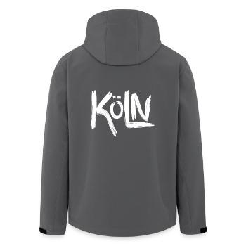 Köln Kölle oder Colonia, Stadt am Rhing mit Dom - Recycelte Männer Softshell-Jacke von Stanley/Stella - Anthrazit - Hinten - AI Model Male 185 light (185cm)