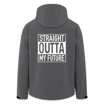 Straight OUTTA Future - Recycelte Männer Softshell-Jacke von Stanley/Stella - Anthrazit - Hinten - AI Model Male 185 light (185cm)
