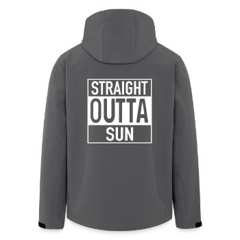 Straight OUTTA SUN - Recycelte Männer Softshell-Jacke von Stanley/Stella - Anthrazit - Hinten - AI Model Male 185 light (185cm)