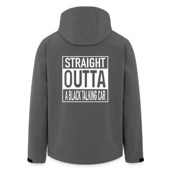Straight OUTTA Black Talking car - Recycelte Männer Softshell-Jacke von Stanley/Stella - Anthrazit - Hinten - AI Model Male 185 light (185cm)