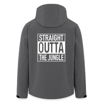 Straight OUTTA The Jungle - Recycelte Männer Softshell-Jacke von Stanley/Stella - Anthrazit - Hinten - AI Model Male 185 light (185cm)