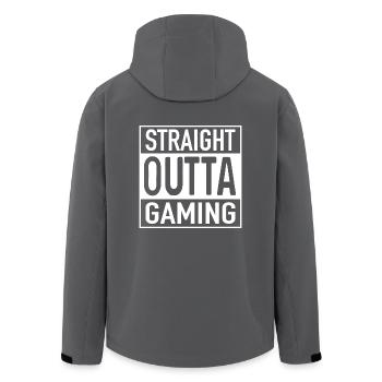 Straight OUTTA Gaming - Recycelte Männer Softshell-Jacke von Stanley/Stella - Anthrazit - Hinten - AI Model Male 185 light (185cm)