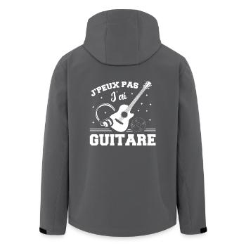 Ich kann keine Gitarre haben - Recycelte Männer Softshell-Jacke von Stanley/Stella - Anthrazit - Hinten - AI Model Male 185 light (185cm)