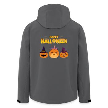 Happy Halloween Kostüm lustig Kürbis Geschenk - Recycelte Männer Softshell-Jacke von Stanley/Stella - Anthrazit - Hinten - AI Model Male 185 light (185cm)