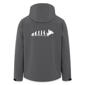 Evolution Geschenk Motorradfahrer Motorrad - Recycelte Männer Softshell-Jacke von Stanley/Stella - Anthrazit - Hinten - AI Model Male 185 light (185cm)