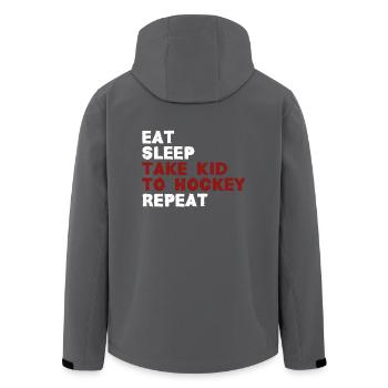 Take kid to hockey - Recycelte Männer Softshell-Jacke von Stanley/Stella - Anthrazit - Hinten - AI Model Male 185 light (185cm)