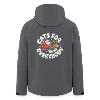 Weihnachten Katzen Katzendame Katzenmama Lustig - Recycelte Männer Softshell-Jacke von Stanley/Stella - Anthrazit - Hinten - AI Model Male 185 light (185cm)