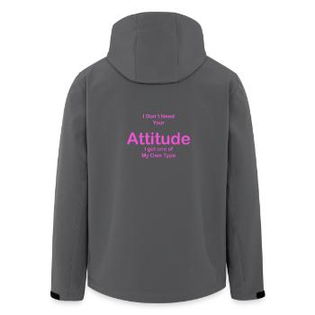 Haltung Zitat - Recycelte Männer Softshell-Jacke von Stanley/Stella - Anthrazit - Hinten - AI Model Male 185 light (185cm)