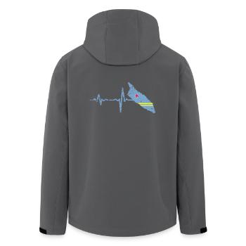 Heartbeat Aruba Geschenk - Recycelte Männer Softshell-Jacke von Stanley/Stella - Anthrazit - Hinten - AI Model Male 185 light (185cm)