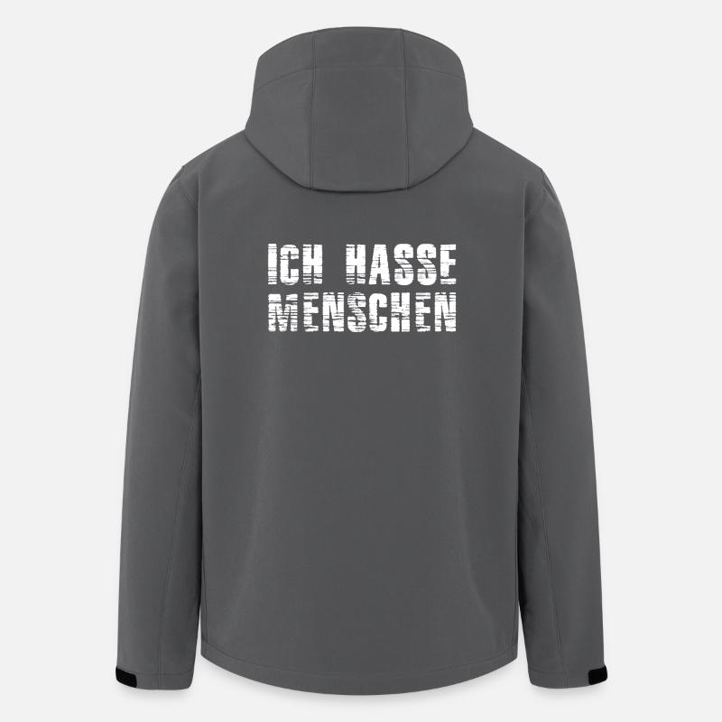 Ich hasse Menschen - Recycelte Männer Softshell-Jacke von Stanley/Stella - Anthrazit