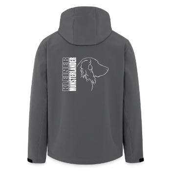 KLEINER MÜNSTERLÄNDER PROFIL WILSIGNS - Recycelte Männer Softshell-Jacke von Stanley/Stella - Anthrazit - Hinten - AI Model Male 185 light (185cm)
