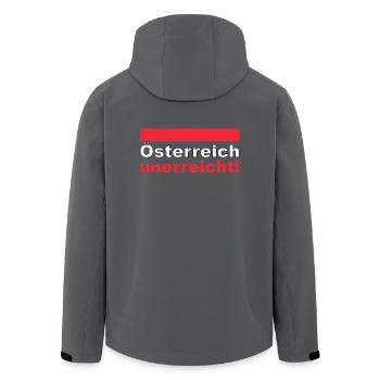 Österreich unerreicht! - Recycelte Männer Softshell-Jacke von Stanley/Stella - Anthrazit - Hinten - AI Model Male 185 light (185cm)