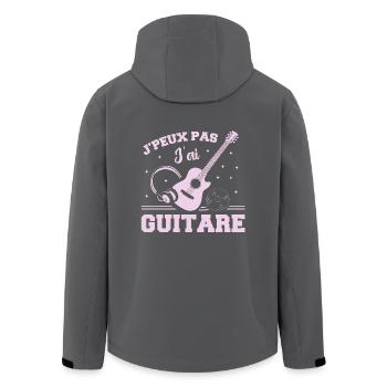 Ich kann keine Gitarre haben - Recycelte Männer Softshell-Jacke von Stanley/Stella - Anthrazit - Hinten - AI Model Male 185 light (185cm)