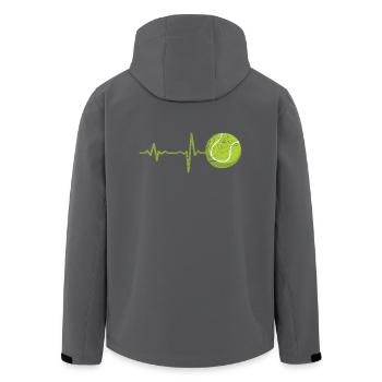 Geschenk Heartbeat Tennis - Recycelte Männer Softshell-Jacke von Stanley/Stella - Anthrazit - Hinten - AI Model Male 185 light (185cm)