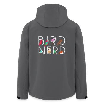 Vögel Vogel Vogelschwarm Geschenk Vogelliebhaber - Recycelte Männer Softshell-Jacke von Stanley/Stella - Anthrazit - Hinten - AI Model Male 185 light (185cm)