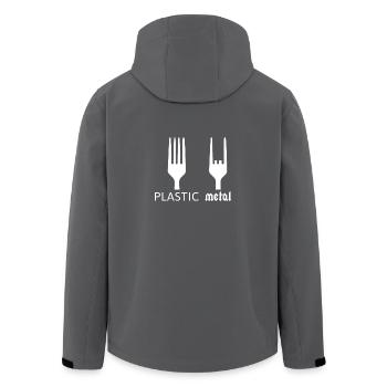 Gabeln Geschenk Plastik Heavy Metal Lustig Rock - Recycelte Männer Softshell-Jacke von Stanley/Stella - Anthrazit - Hinten - AI Model Male 185 light (185cm)