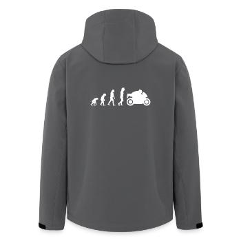 Evolution Geschenk Superbike SBK Motorrad shirt - Recycelte Männer Softshell-Jacke von Stanley/Stella - Anthrazit - Hinten - AI Model Male 185 light (185cm)
