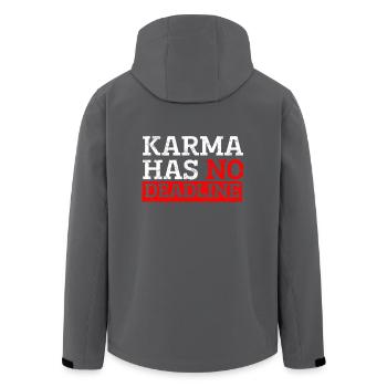 Karma hat keine Deadline - Recycelte Männer Softshell-Jacke von Stanley/Stella - Anthrazit - Hinten - AI Model Male 185 light (185cm)
