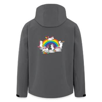 Einhorn Saufen Pinkeln Kacken Kotzen Furzen - Recycelte Männer Softshell-Jacke von Stanley/Stella - Anthrazit - Hinten - AI Model Male 185 light (185cm)