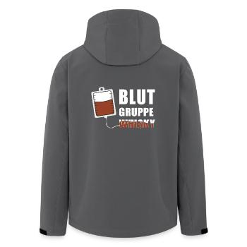 Blutgruppe Whisky | Whiskey Alkohol JGA Party Fun - Recycelte Männer Softshell-Jacke von Stanley/Stella - Anthrazit - Hinten - AI Model Male 185 light (185cm)