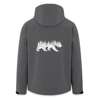 Bär Bären Geschenk Wald Vögel Natur Raubtier - Recycelte Männer Softshell-Jacke von Stanley/Stella - Anthrazit - Hinten - AI Model Male 185 light (185cm)