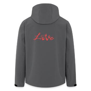 Love - I love you Füße Hände Abdruck Geschenk - Recycelte Männer Softshell-Jacke von Stanley/Stella - Anthrazit - Hinten - AI Model Male 185 light (185cm)