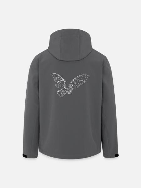 Langohrfledermaus weiß - Recycelte Männer Softshell-Jacke von Stanley/Stella - Anthrazit